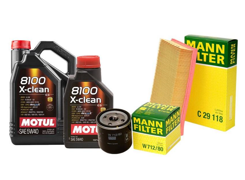 SAAB Engine Oil Change Kit - Motul 93186554 (5W40) (X-CLEAN 8100)